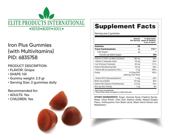 Iron Plus Vitamin Gummies
